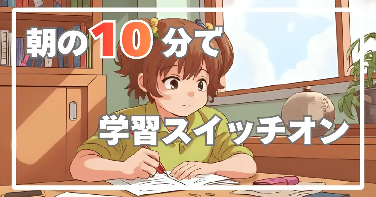 朝の10分で変わる！小学生の「勉強リズム」を整える習慣づくり