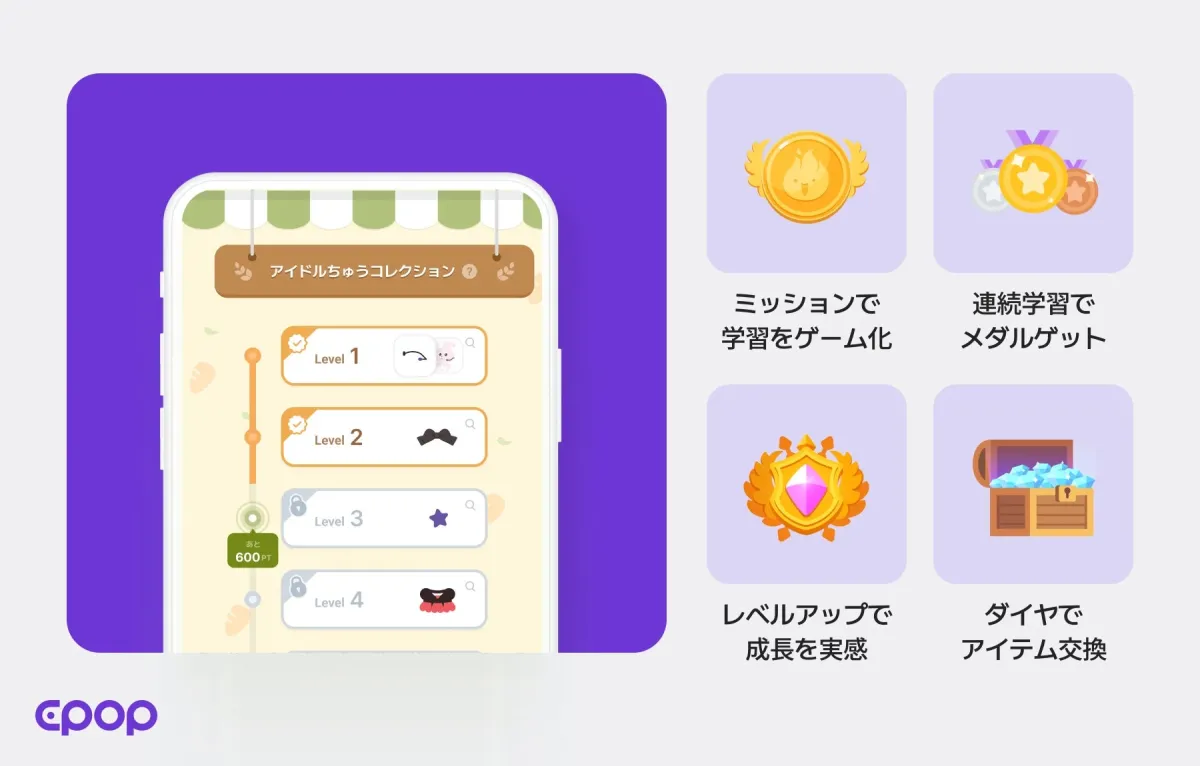 Epopアプリのゲーミフィケーション要素