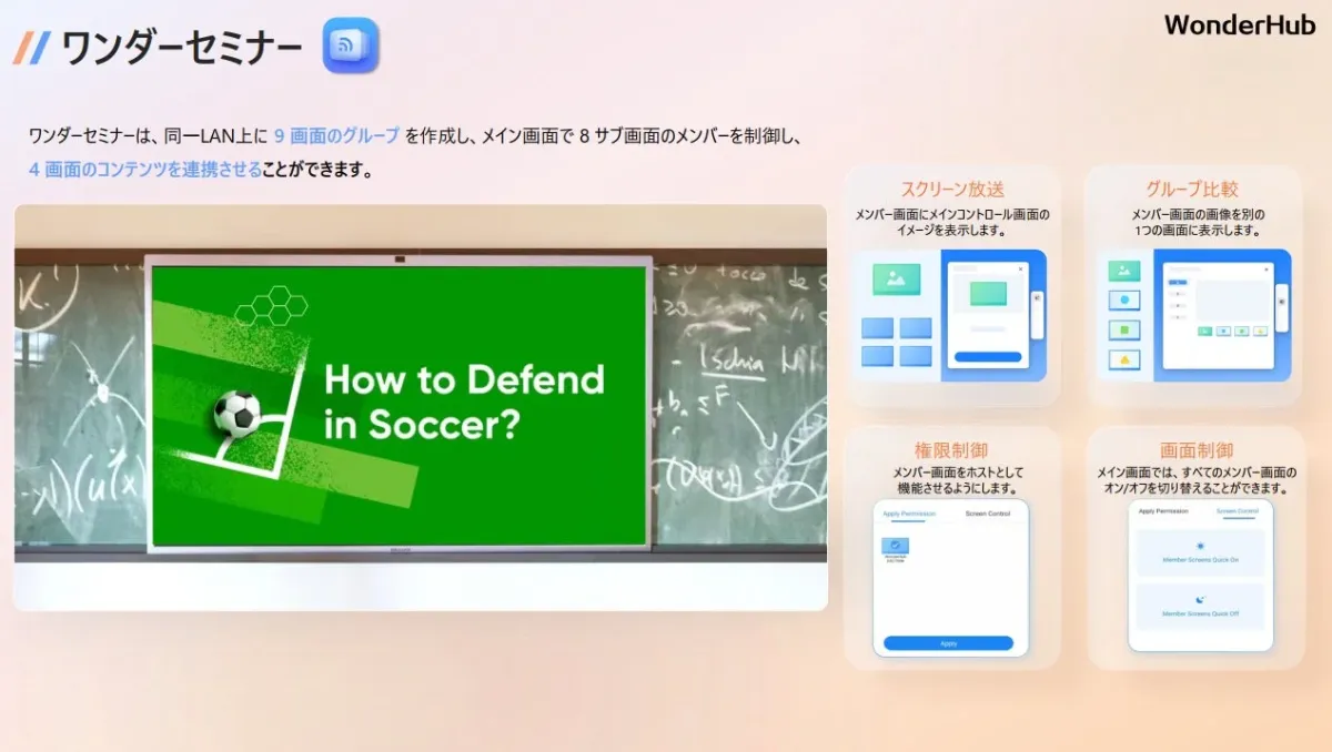 ワンダーセミナーの画面共有機能