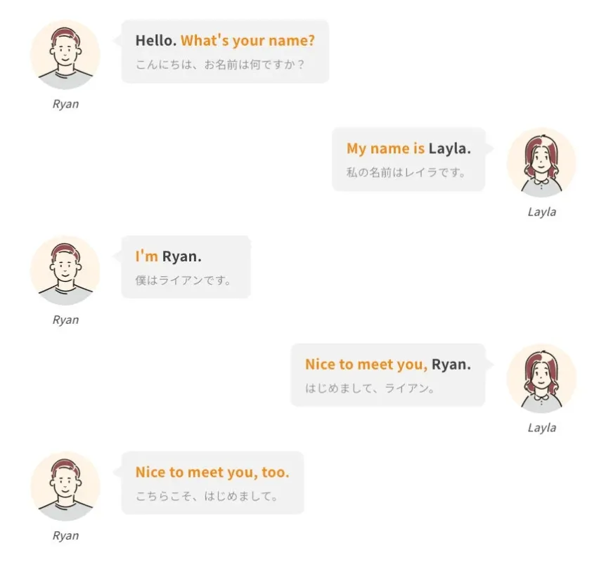 英会話の自己紹介例