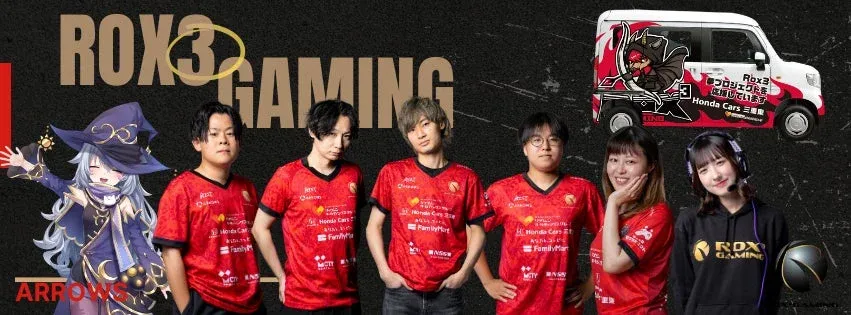 チーム集合写真とスポンサーロゴ