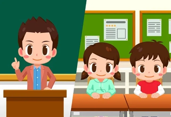 先生と生徒の授業風景