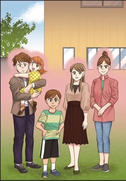 笑顔の家族のイラスト