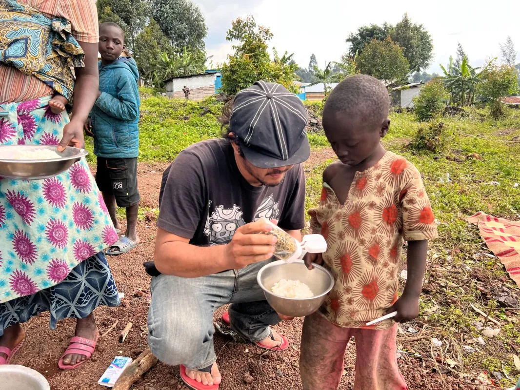 食料支援の様子