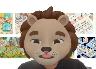 ライオンのフィルターをかけた人物のメッセージ