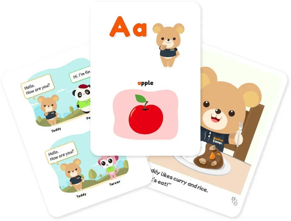 子供向け英語学習カードのイラスト