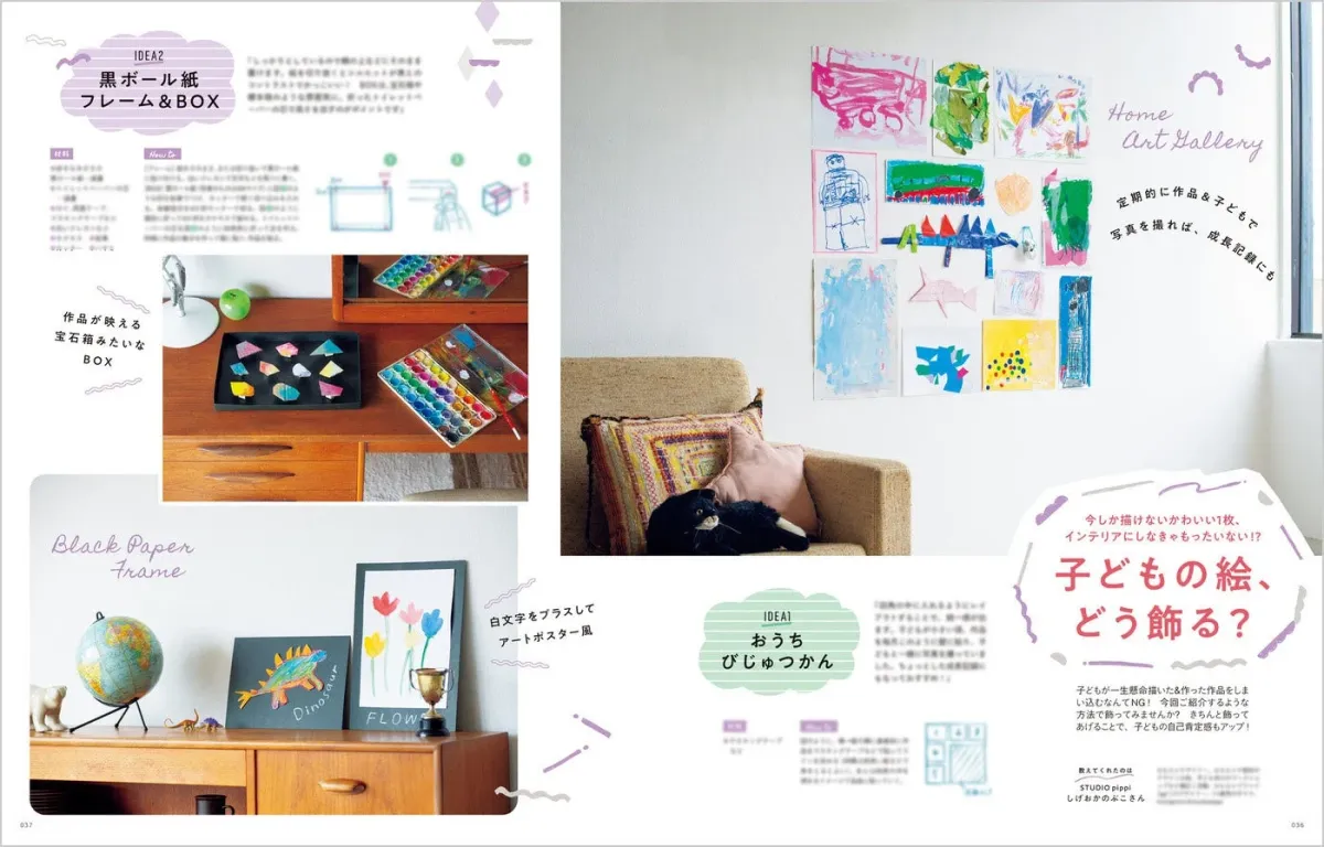 子どもの絵の飾り方