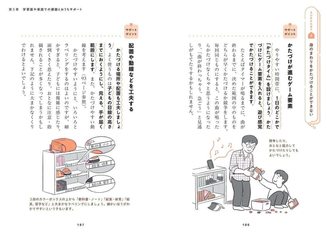 身のまわりをかたづけることができない