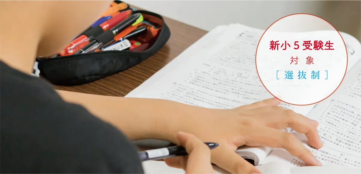 机に向かう新小5受験生