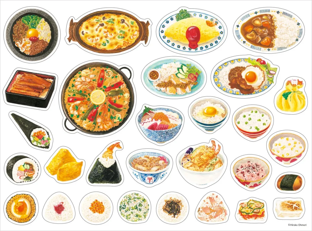 ごはんのずかん シール