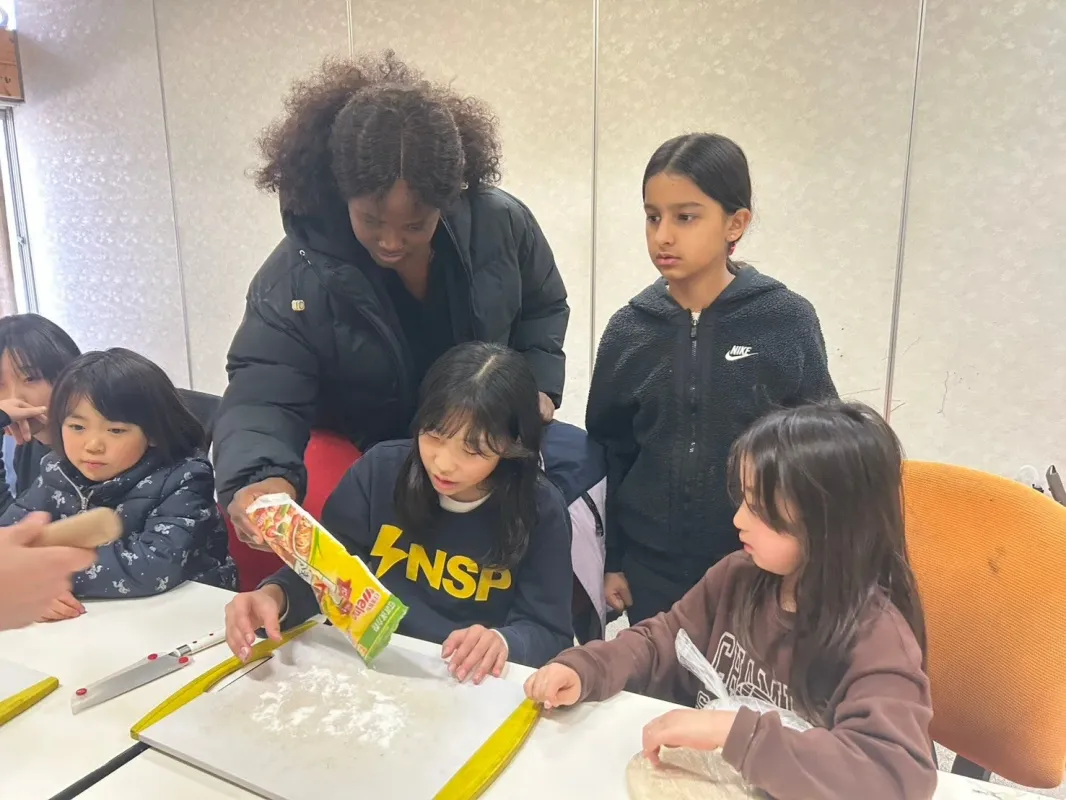 長野でのクッキング体験の様子