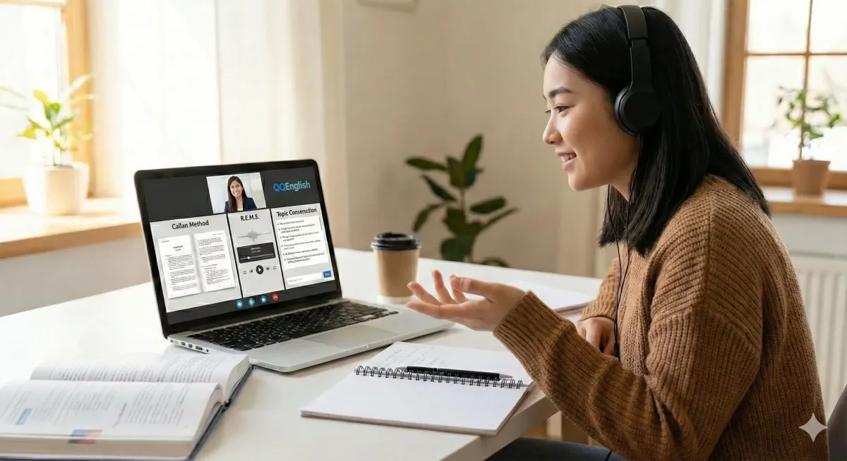 オンライン英会話レッスンの様子