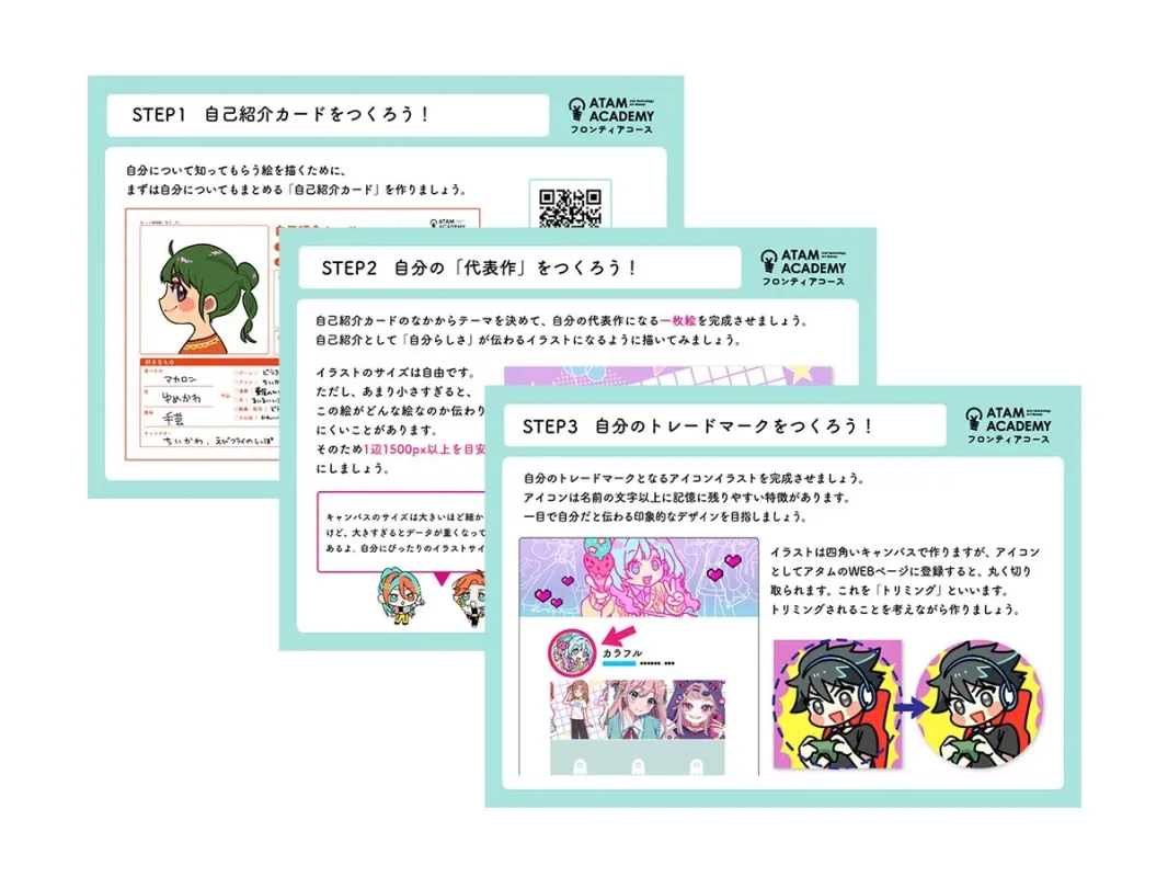 自己紹介カード、代表作、トレードマークの作成ステップ