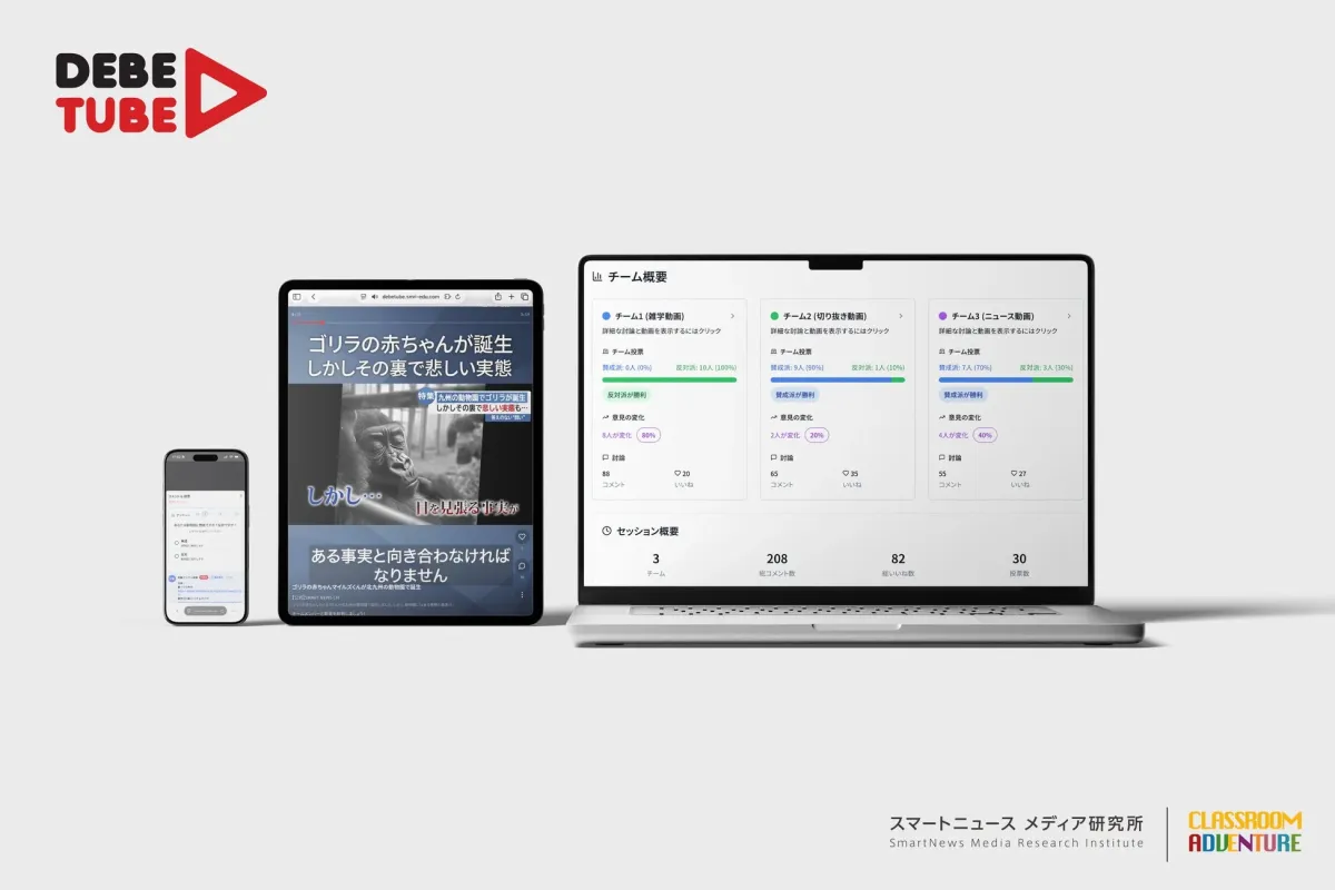 DEBE TUBEのデータ可視化画面
