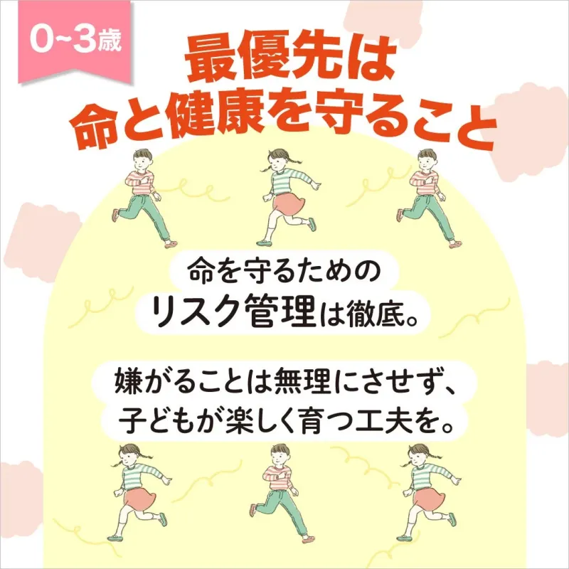 0~3歳：命と健康を守ること
