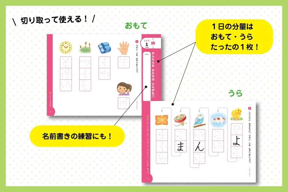 1日1枚のプリント例