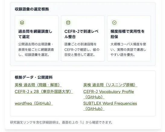 収録語彙の選定根拠