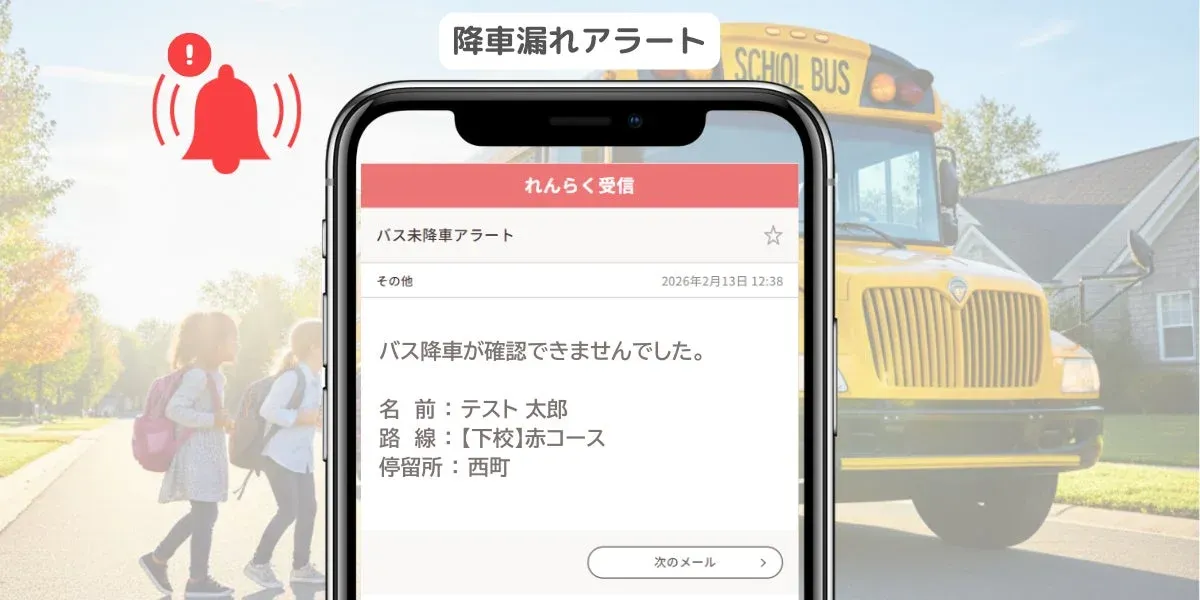 降車漏れアラートのスマートフォン通知