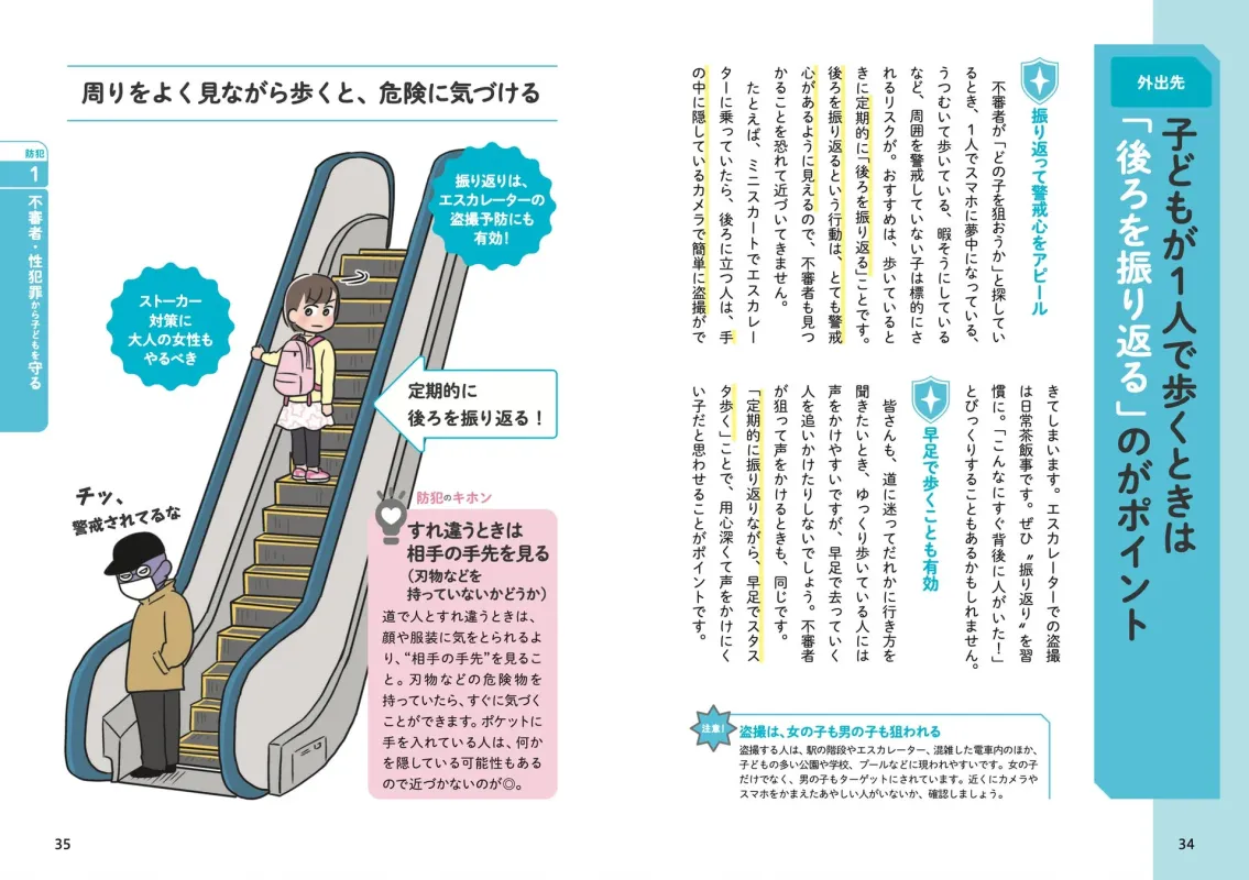 子どもが1人で歩くとき「後ろを振り返る」のがポイント