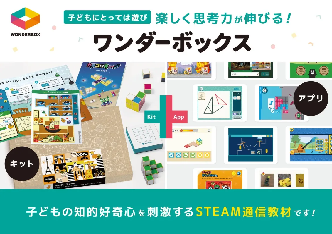 遊びながら学ぶSTEAM通信教材「ワンダーボックス」
