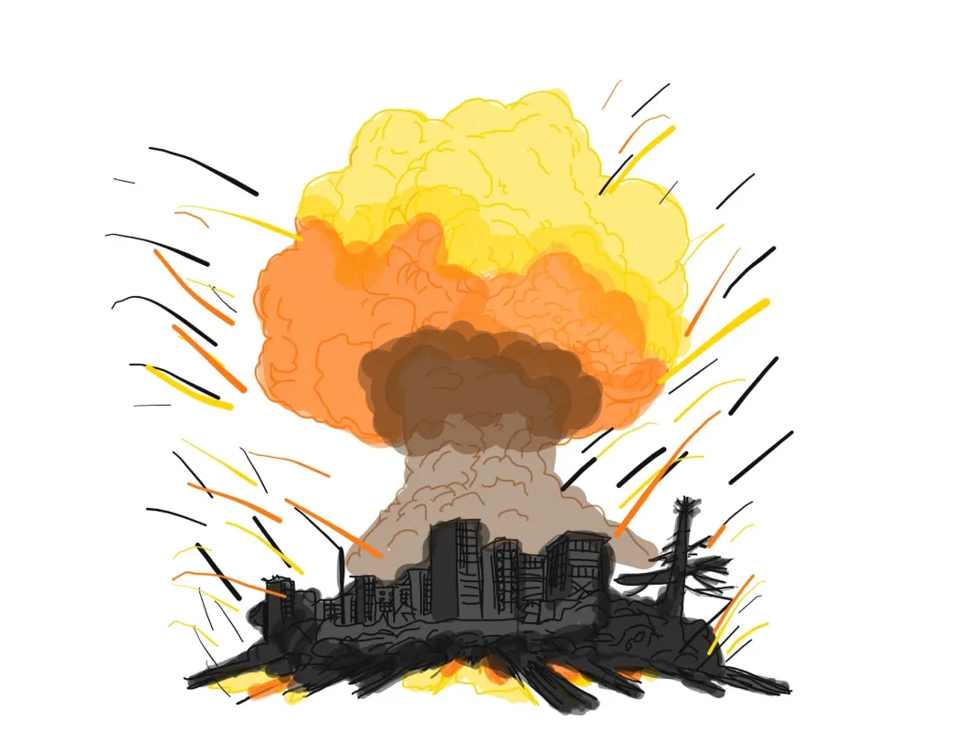 絵本イラスト：原爆投下