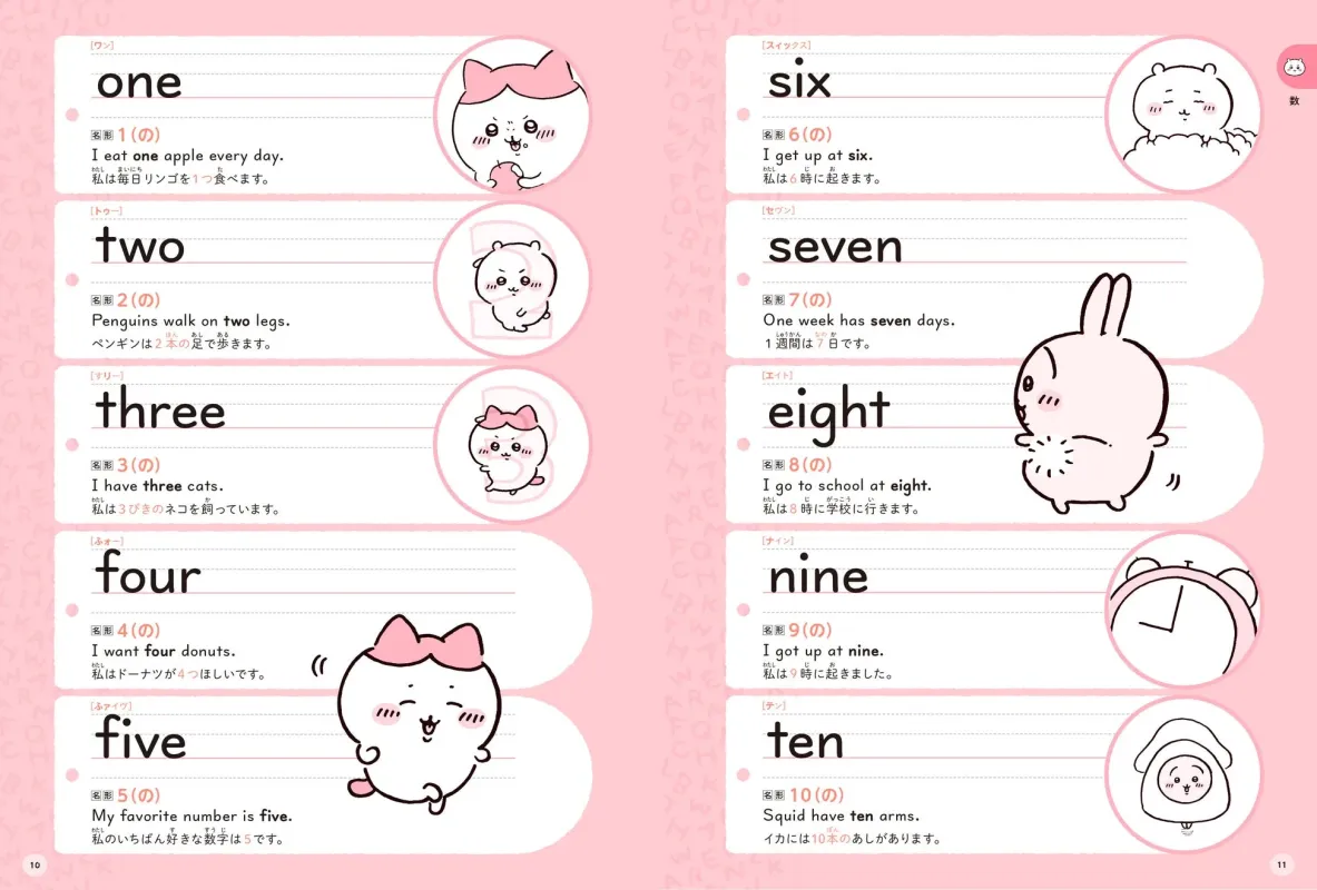 数字の英単語例